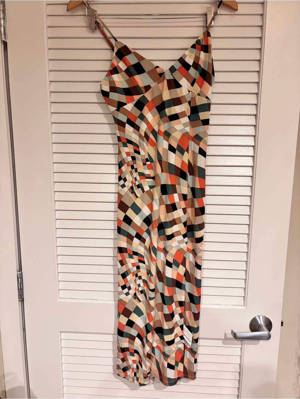 Forever 21 Multi-Color Geometric Slip Maxi Dress